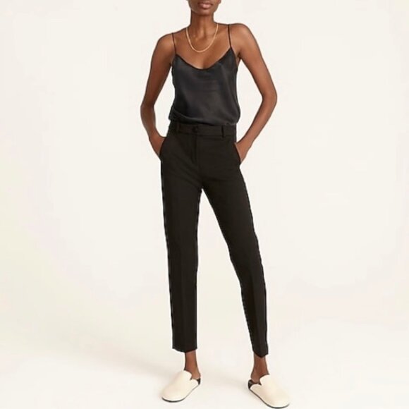 NWT J. Crew High Rise Cameron 4 Season Stretch Trousers NEW Minimalist Black 2 - Picture 1 of 10